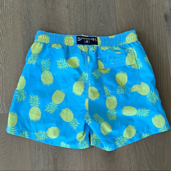 Mens Pineapple Print Swim Trunks - Picture 2 of 2